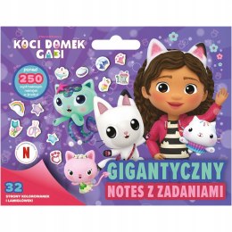 KSIĄŻKA NOTES ŁAMIGŁÓWKI KOCI DOMEK GABI NAKLEJKI KOLOROWANKI TREFL KS97610