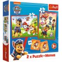 PUZZLE 2W1+ MEMOS PSI PATROL 3+ PSIA EKIPA W AKCJI TREFL 93337