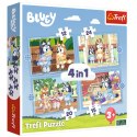 PUZZLE 4W1 BLUEY I JEGO ŚWIAT 3+ TREFL 34637