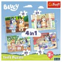 PUZZLE 4W1 BLUEY I JEGO ŚWIAT 3+ TREFL 34637