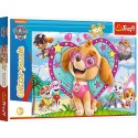 PUZZLE PSI PATROL 100 EL. W BLASKU SKYE BROKATOWE GLITTER TREFL 5+ 14818