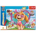 PUZZLE PSI PATROL 100 EL. W BLASKU SKYE BROKATOWE GLITTER TREFL 5+ 14818