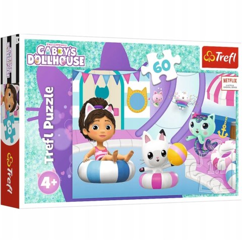 PUZZLE TREFL KOCI DOMEK GABI 60 EL. GABI NA BASENIE 17393 PUZZLE TREFL KOCI DOMEK GABI 60 EL. GABI NA BASENIE 17393