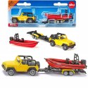 SIKU JEEP SAMOCHÓD Z ŁODZIĄ NA NACZEPIE MODEL METAL S1658