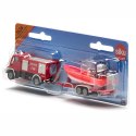 SIKU STRAŻ POŻARNA UNIMOG Z ŁODZIĄ MODEL METAL S1636