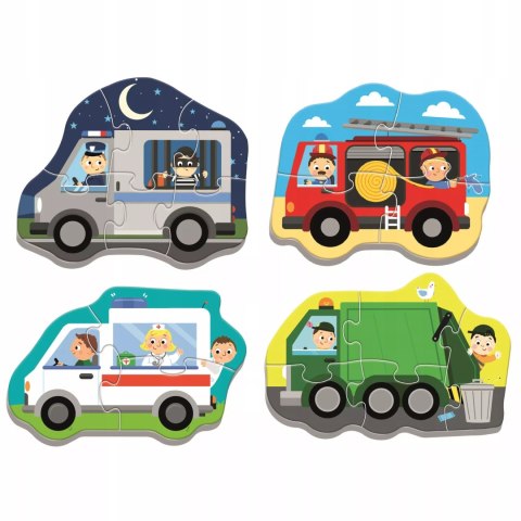 Puzzle Baby pojazdy i zawody 2+ Trefl 36071 Puzzle Baby pojazdy i zawody 2+ Trefl 36071