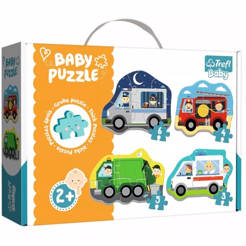 Puzzle Baby pojazdy i zawody 2+ Trefl 36071 Puzzle Baby pojazdy i zawody 2+ Trefl 36071